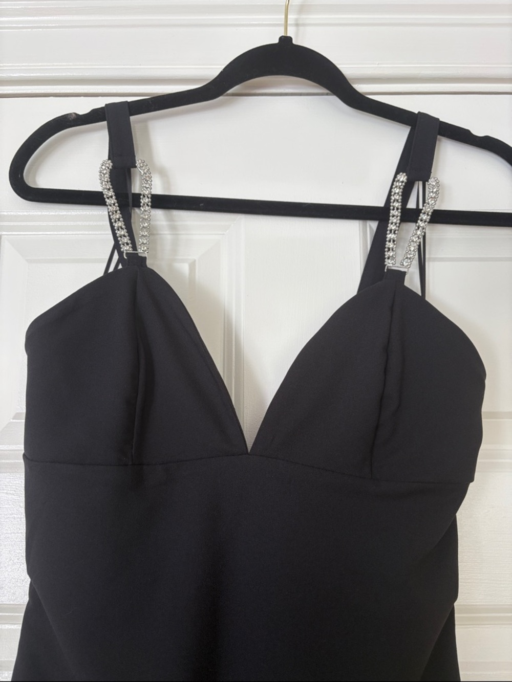 Zara little black dress rhinestone detailing